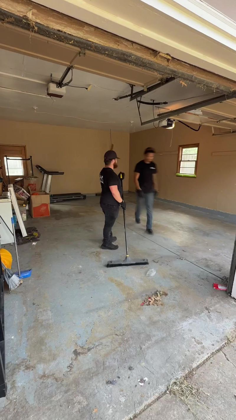 Two-car garage cleanout — after